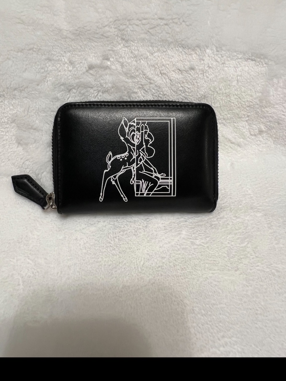 Givenchy Black Zip Card Wallet- Bambi/Disney Line